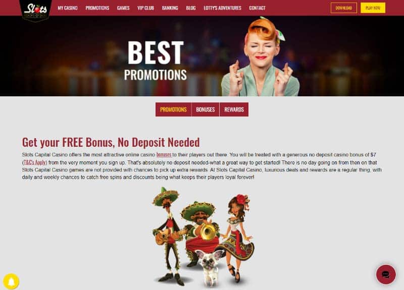 Slots Capital No Deposit Bonus